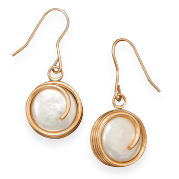 12/20 Gold Filled Cultured Freshwater Pearl Earrings