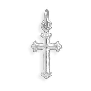 Extra Small Silver Cross Charm