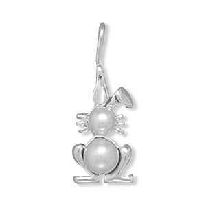 Cultured Freshwater Pearl Bunny Pendant