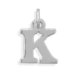 Oxidized "K" Charm