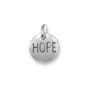 Oxidized \"Hope\" Charm