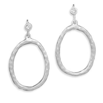 Silver Plated Matte Design Fashion Earrings