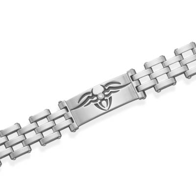 8\" Tungsten Carbide ID with Design Bracelet