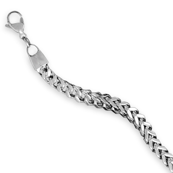 9\" Stainless Steel Franco Chain Bracelet