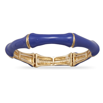 Blue Bamboo Fashion Bangle Bracelet