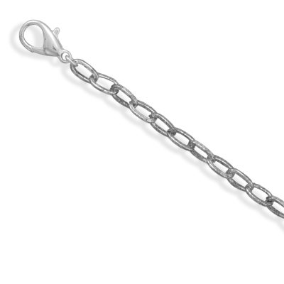 16\" Oxidized Silver Plated Stainless Steel Chain