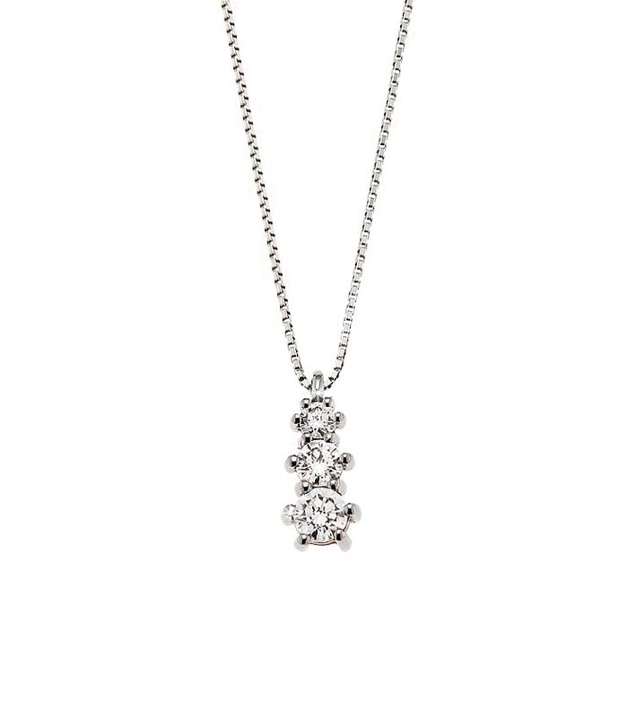 Exquisite Journey Necklace 0.33 Ct Diamonds 18K White Gold