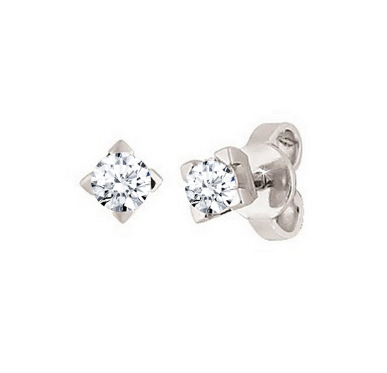 Italian Diamond Stud Earrings 1/6CT