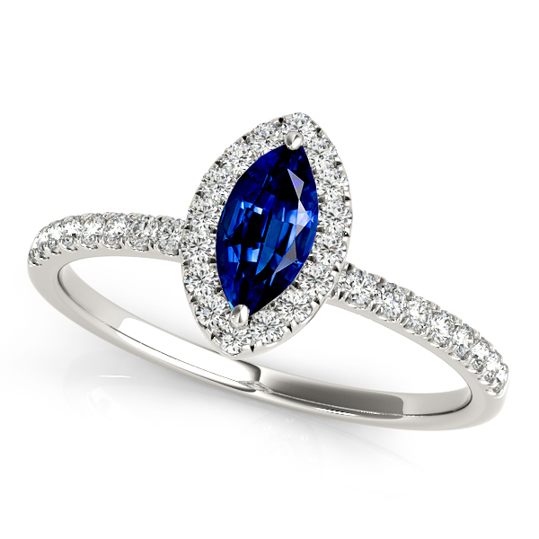 Classic Marquise Sapphire Engagement Ring