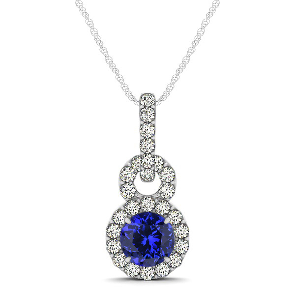 Stunning Infinity Halo Tanzanite Necklace