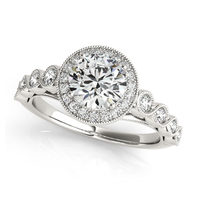 Magnificent Vintage Filigree Halo Engagement Ring [UN500-50878-E]
