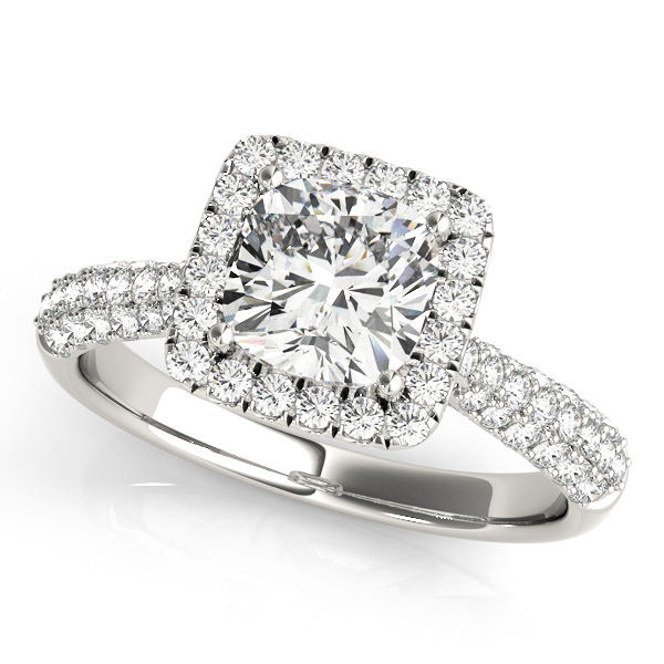 Neoteric Cushion Cut Halo Engagement Ring