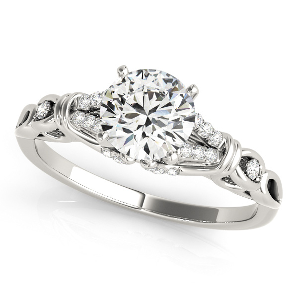 Royal Vintage Engagement Ring Side Accents